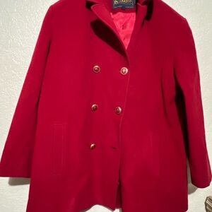 Pendleton Women's Vibrant Red Pea Coat